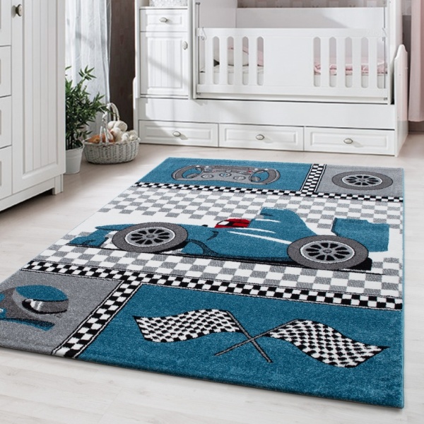 Children Playmat Blue I Kids Fun Blue Rug